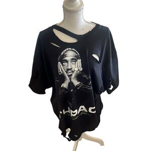 Black Distressed Graphic Tee men’s 2 PAC 2XL